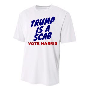 Trump Is A Scab Vote Harris Funny 2024 Performance Sprint T-Shirt