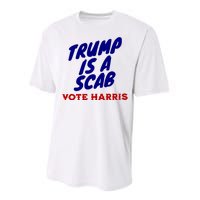 Trump Is A Scab Vote Harris Funny 2024 Performance Sprint T-Shirt