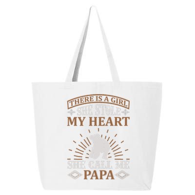 There Is A Girl She Stole My Heart She Call Me Papa 25L Jumbo Tote