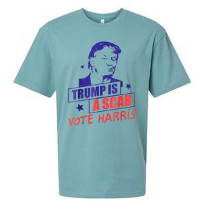 Trump Is A Scab Vote Kamala Harris 2024 Sueded Cloud Jersey T-Shirt