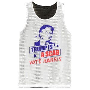 Trump Is A Scab Vote Kamala Harris 2024 Mesh Reversible Basketball Jersey Tank