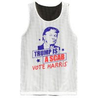 Trump Is A Scab Vote Kamala Harris 2024 Mesh Reversible Basketball Jersey Tank