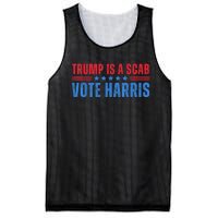 Trump Is A Scab Vote Kamala Harris 2024 Mesh Reversible Basketball Jersey Tank