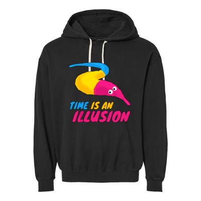 Time Is An Illusion Magic Worm Garment-Dyed Fleece Hoodie