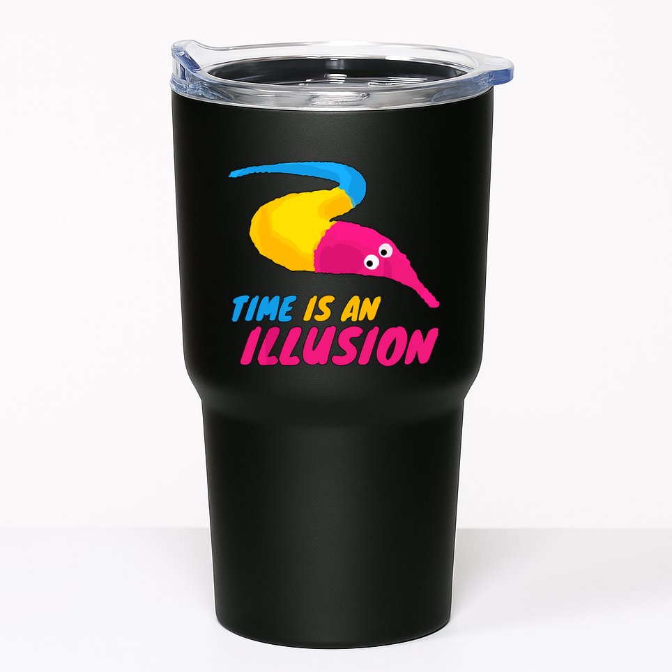 Time Is An Illusion Magic Worm Tumbler