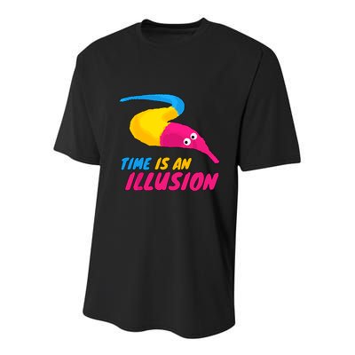Time Is An Illusion Magic Worm Youth Performance Sprint T-Shirt