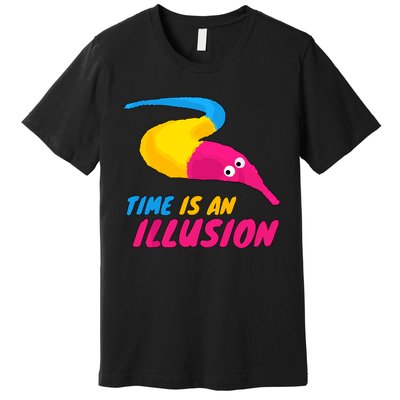 Time Is An Illusion Magic Worm Premium T-Shirt