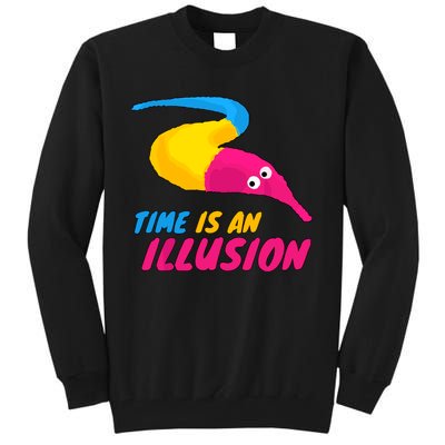 Time Is An Illusion Magic Worm Tall Sweatshirt