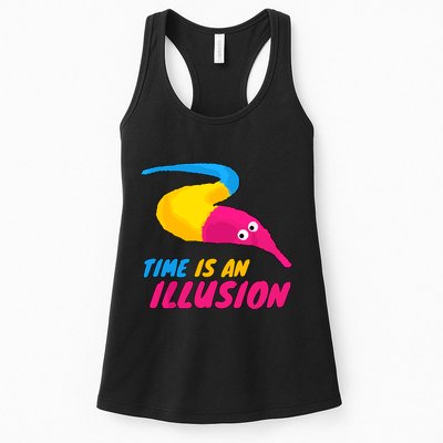 Time Is An Illusion Magic Worm Womens Tank Top