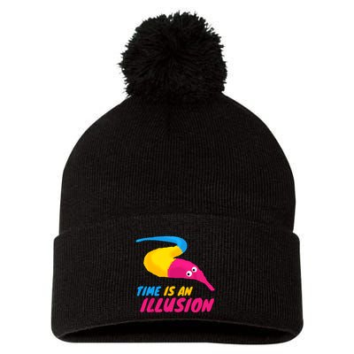 Time Is An Illusion Magic Worm Pom Pom 12in Knit Beanie