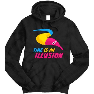 Time Is An Illusion Magic Worm Tie Dye Hoodie