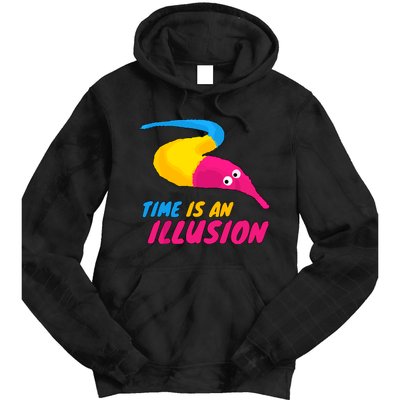 Time Is An Illusion Magic Worm Tie Dye Hoodie