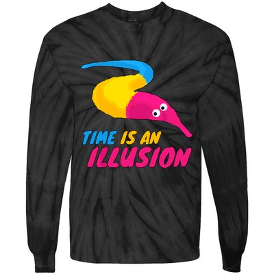 Time Is An Illusion Magic Worm Tie-Dye Long Sleeve Shirt