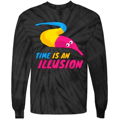 Time Is An Illusion Magic Worm Tie-Dye Long Sleeve Shirt