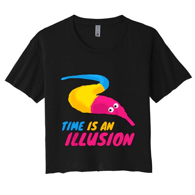 Time Is An Illusion Magic Worm Crop Top