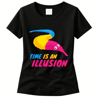 Time Is An Illusion Magic Worm Womens T-Shirt