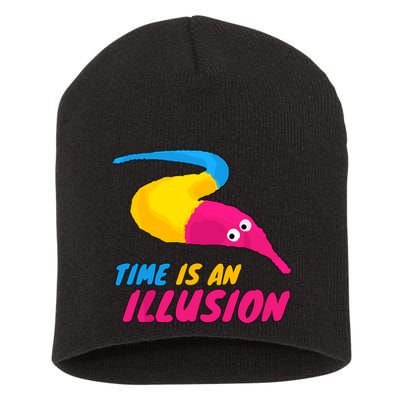 Time Is An Illusion Magic Worm Short Acrylic Beanie