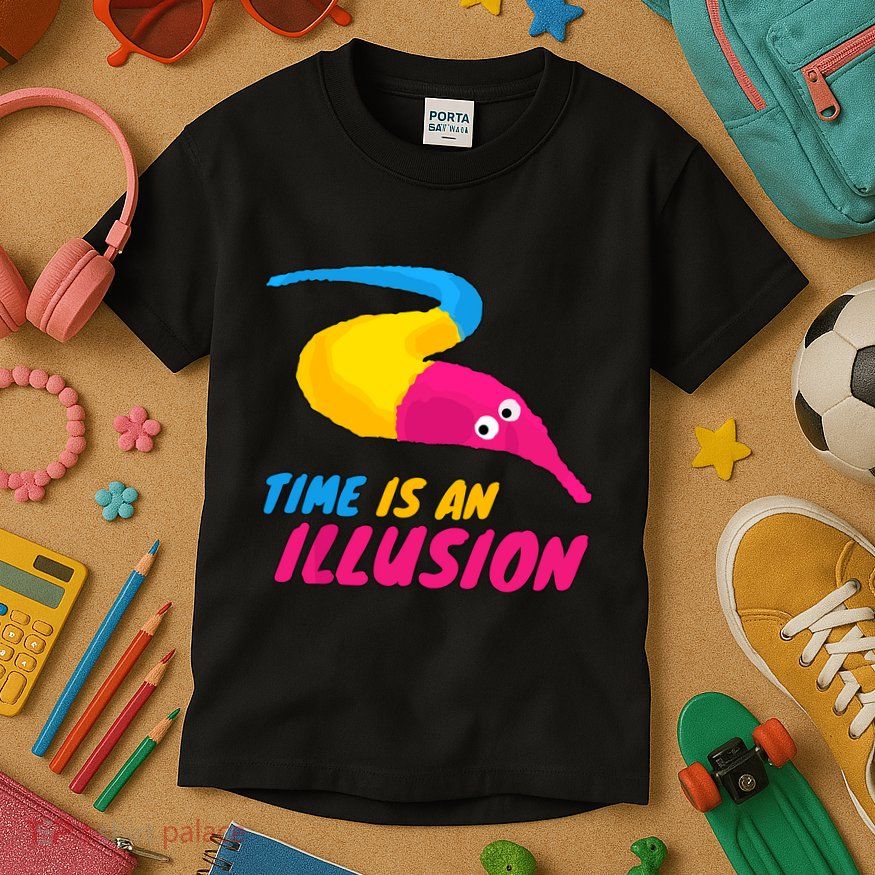 Time Is An Illusion Magic Worm Kids T-Shirt