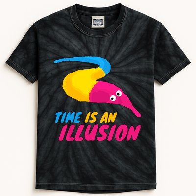 Time Is An Illusion Magic Worm Kids Tie-Dye T-Shirt