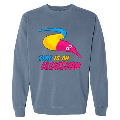 Time Is An Illusion Magic Worm Garment-Dyed Sweatshirt