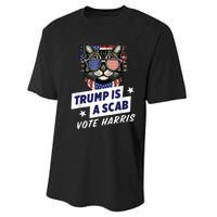 Trump Is A Scab Vote Harris 2024 Performance Sprint T-Shirt