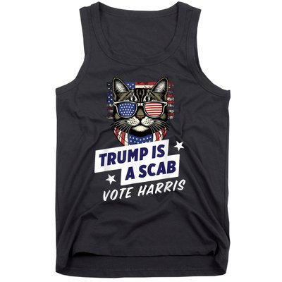 Trump Is A Scab Vote Harris 2024 Tank Top