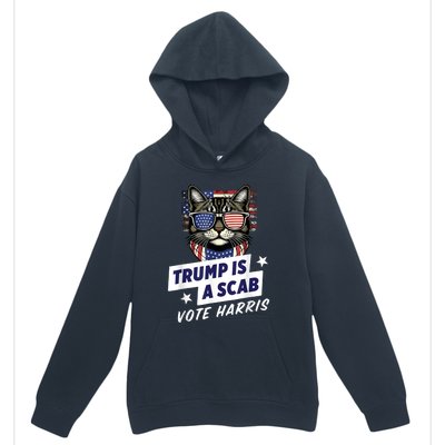 Trump Is A Scab Vote Harris 2024 Urban Pullover Hoodie