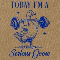 Today IM A Serious Goose Funny Lifting Weights Gym Fitness Cotton Canvas Backpack