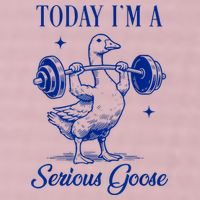 Today IM A Serious Goose Funny Lifting Weights Gym Fitness 25L Jumbo Tote
