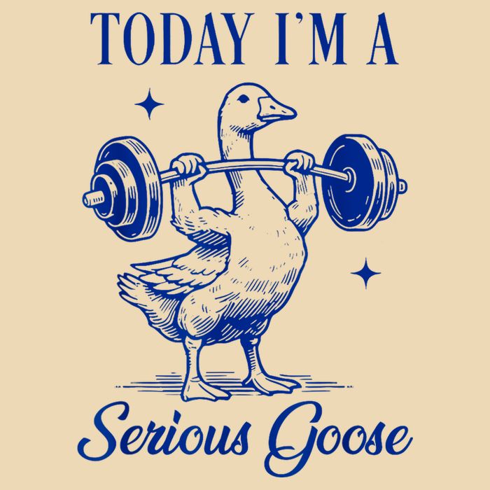 Today IM A Serious Goose Funny Lifting Weights Gym Fitness Drawstring Bag