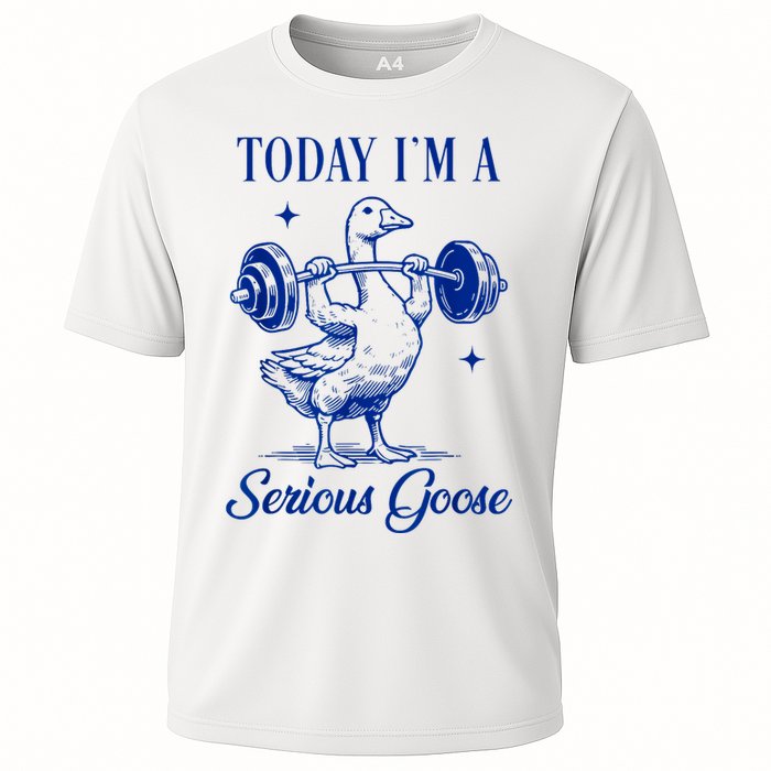 Today IM A Serious Goose Funny Lifting Weights Gym Fitness Cooling Performance Crew T-Shirt
