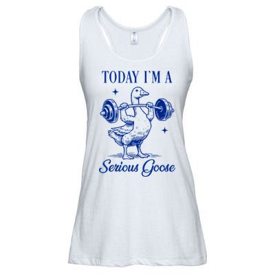 Today IM A Serious Goose Funny Lifting Weights Gym Fitness Ladies Essential Flowy Tank