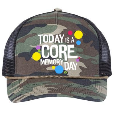 Today Is A Core Memory Day Gift And Funny Gift Retro Rope Trucker Hat Cap