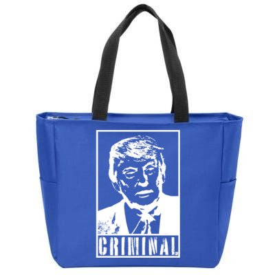 Trump Is A Criminal Anti Trump Impeach The President Gift Zip Tote Bag