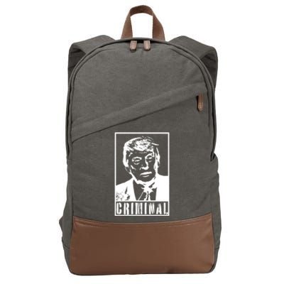 Trump Is A Criminal Anti Trump Impeach The President Gift Cotton Canvas Backpack