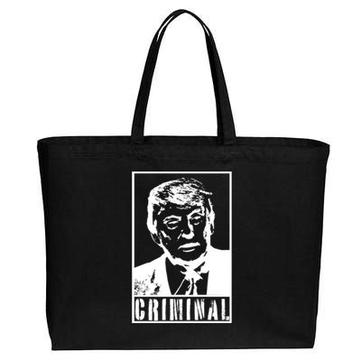 Trump Is A Criminal Anti Trump Impeach The President Gift Cotton Canvas Jumbo Tote