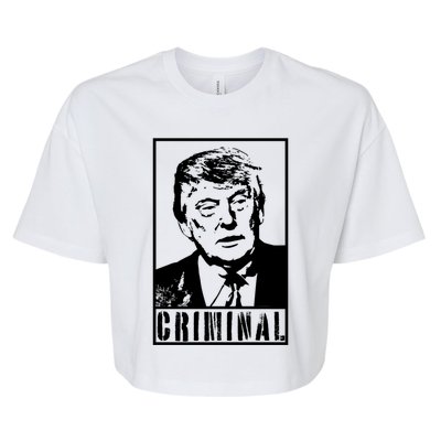 Trump Is A Criminal Anti Trump Impeach The President Gift Bella+Canvas Jersey Crop Tee