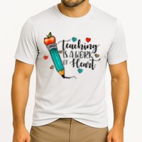 Teaching Is A Work Of Heart Cute Pencil Back To School Cooling Performance Crew T-Shirt