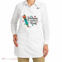Teaching Is A Work Of Heart Cute Pencil Back To School Apron