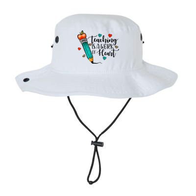 Teaching Is A Work Of Heart Cute Pencil Back To School Bucket Hat