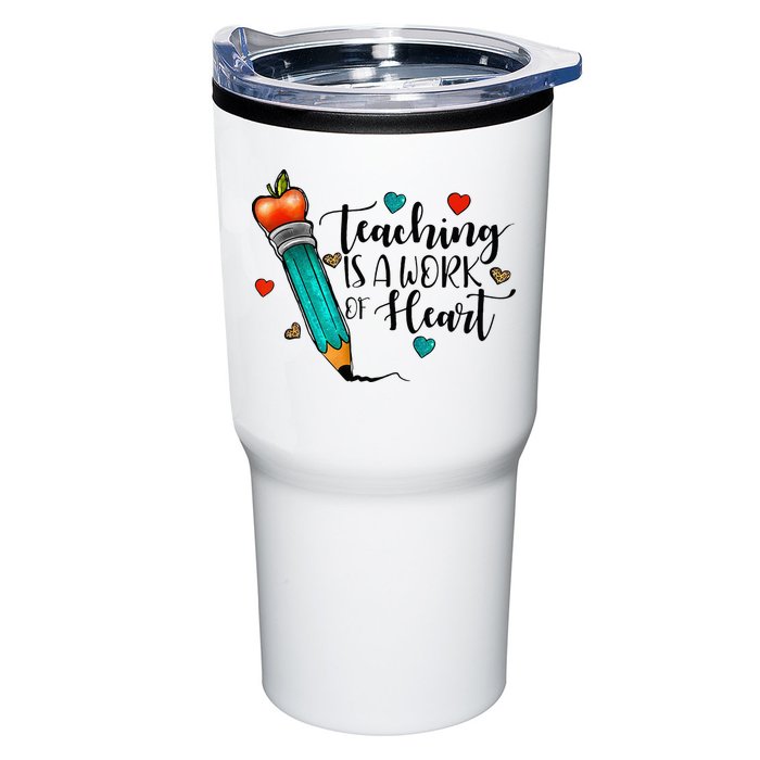 Teaching Is A Work Of Heart Cute Pencil Back To School Tumbler