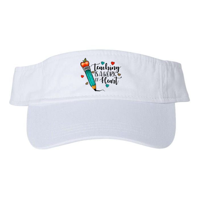 Teaching Is A Work Of Heart Cute Pencil Back To School Visor