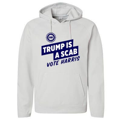 Trump Is A Scab Performance Fleece Hoodie