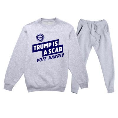 Trump Is A Scab Premium Crewneck Sweatsuit Set