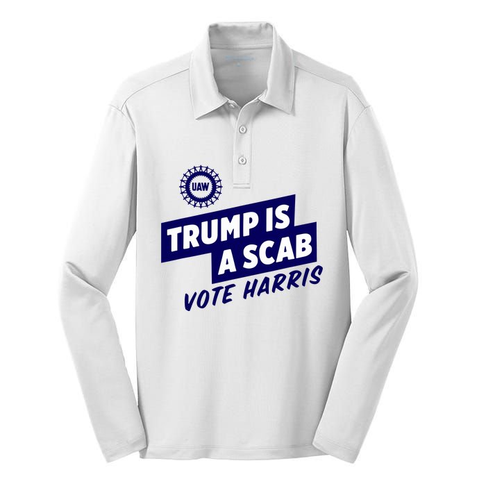 Trump Is A Scab Silk Touch Performance Long Sleeve Polo