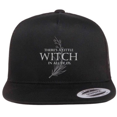 There Is A Little Witch In All Of Us Flat Bill Trucker Hat