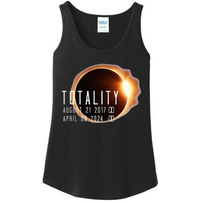 Twice in a Lifetime Totality Solar Eclipse 2017 & 2024 Ladies Essential Tank