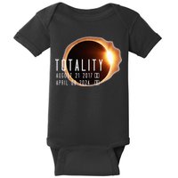 Twice in a Lifetime Totality Solar Eclipse 2017 & 2024 Baby Bodysuit