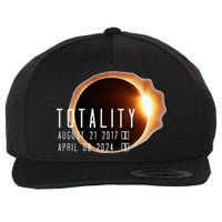 Twice in a Lifetime Totality Solar Eclipse 2017 & 2024 Wool Snapback Cap
