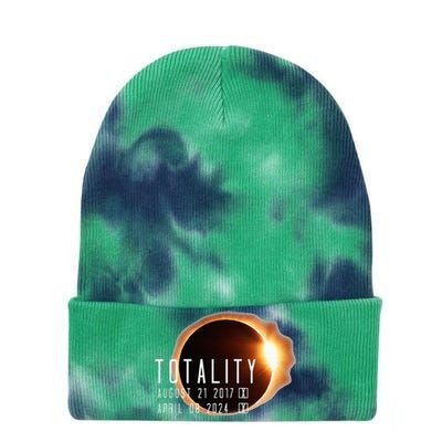 Twice in a Lifetime Totality Solar Eclipse 2017 & 2024 Tie Dye 12in Knit Beanie